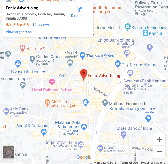 fenix advertising agency in kannur map location
