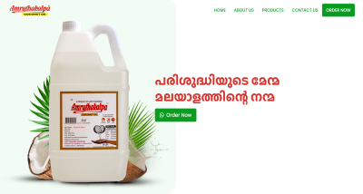 amruthakalpa website designed by Fenix advertising, best website designing compny in kannur