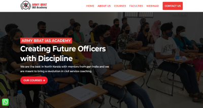 army brat ias academy website designed by Fenix advertising, best website designing compny in kannur