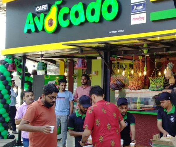 Acrylic LED name board for Avocado by fenix advertising agency, the best advertising agency in kannur