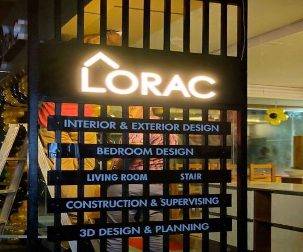 Acrylic LED Signage for Lorac by fenix advertising agency, the best advertising agency in Kerala